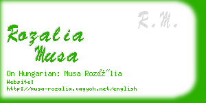 rozalia musa business card